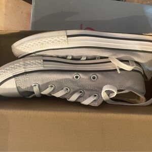 Kids Gray Canvas Sneakers